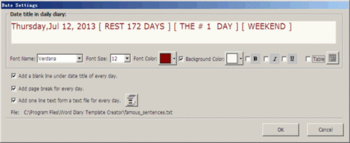 Word Diary Template Creator screenshot 7
