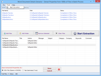 Word Document Details Extractor screenshot 4