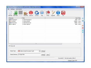 Word Excel PowerPoint To Pdf Converter 3000 screenshot