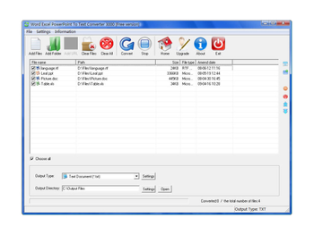 Word Excel PowerPoint To Text Converter screenshot