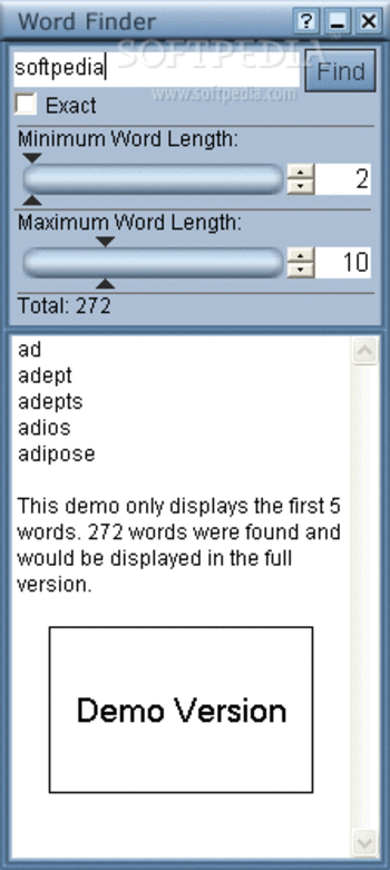 Word Finder screenshot