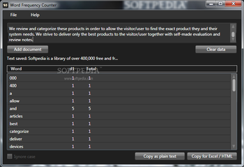 Word Frequency Counter screenshot