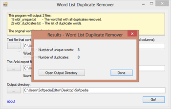Word List Duplicate Remover screenshot 2