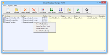 Word Metadata Changer screenshot