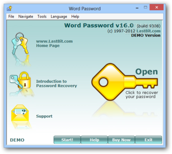 Word Password screenshot