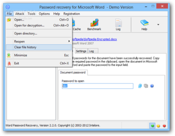 Word Password Recovery screenshot 5