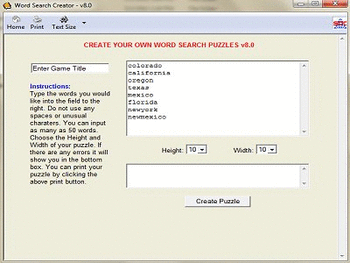 Word Search Creator screenshot