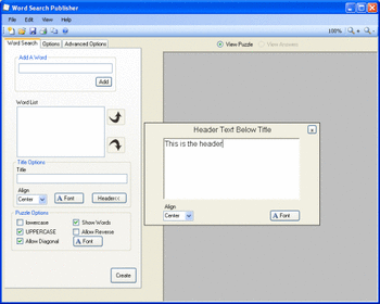 Word Search Publisher screenshot