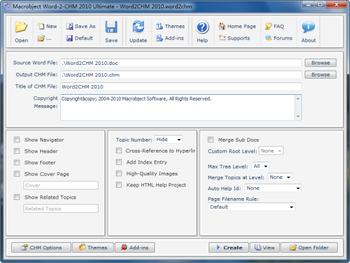 Word to CHM Help Ultimate 2010 screenshot