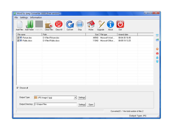Word to JPEG Converter 3000 screenshot