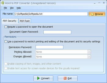 Word to PDF Converter screenshot