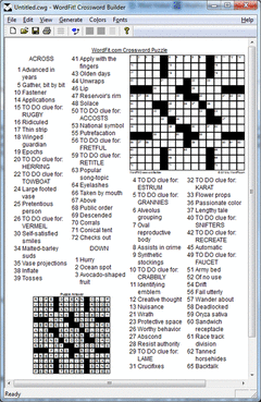 WordFit! Crossword Builder screenshot