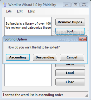 Wordlist Wizard screenshot 3