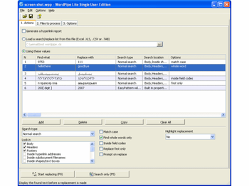 WordPipe Search and Replace for Word screenshot 2