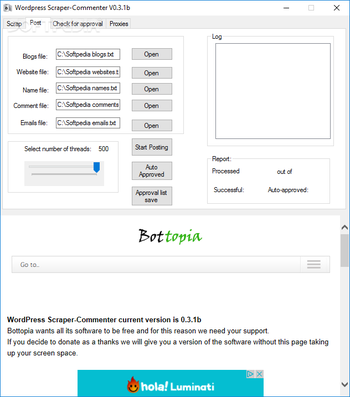 Wordpress Scraper-Commenter screenshot 2