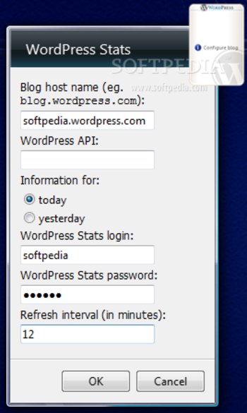 WordPress Stats screenshot