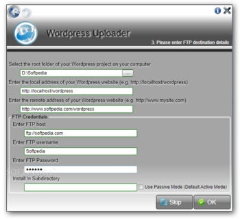 WordPress Uploader screenshot 2