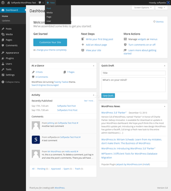 WordPress screenshot