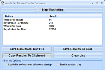 Words Per Minute Counter Software screenshot