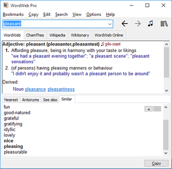 WordWeb screenshot