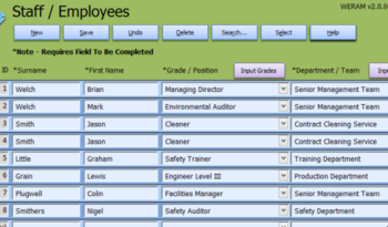 Work Equipment Risk Assessment Management screenshot
