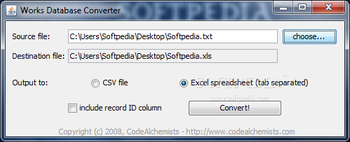 Works Database Converter screenshot