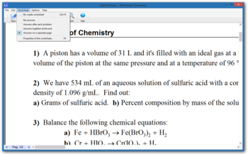 Worksheet Generator for Chemistry screenshot 3