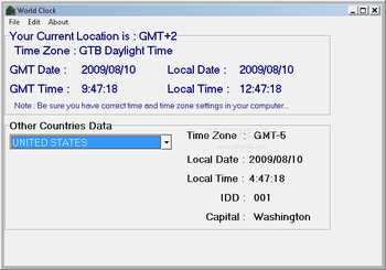 World Clock screenshot