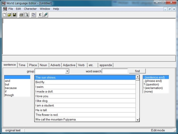 World Language Editor screenshot