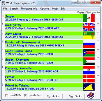 World Time Explorer screenshot 2