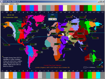 World Time Zones screenshot