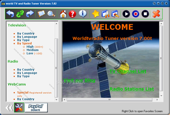 World TV and Radio Tuner screenshot