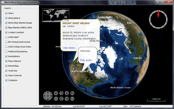 World Wind Multimedia Annotations screenshot