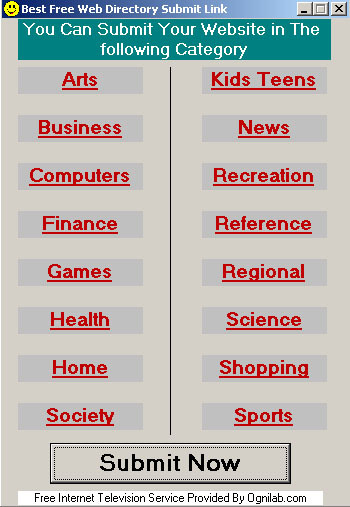 World's Best Free Web Directory Links screenshot