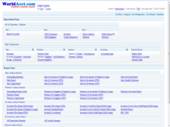 WorldAcct Professional Accounting 1User screenshot