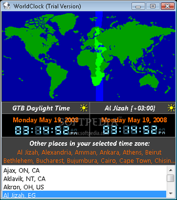 WorldClock screenshot