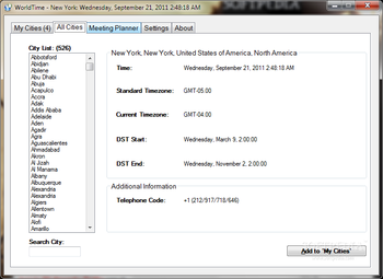 WorldTime screenshot 2