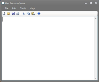 Worthless Text Editor screenshot