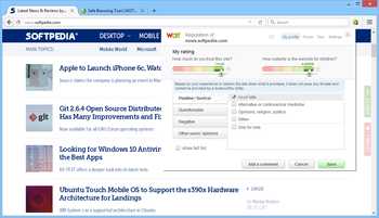 WOT for Firefox screenshot 2