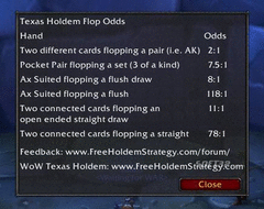 WoW Texas Holdem Flop Odds screenshot 3
