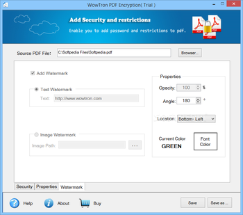 WowTron PDF Encryption screenshot 4