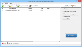WowTron PDF Restriction Remover screenshot 3