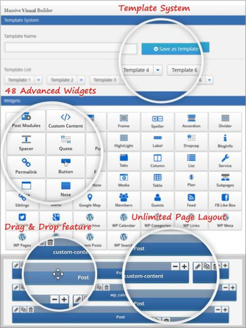 WP Massive Visual Website Builder screenshot