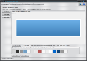 WP template designer screenshot 2