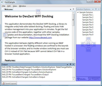 WPF Docking  screenshot 2