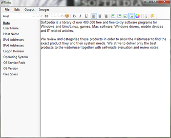 WPInfo screenshot