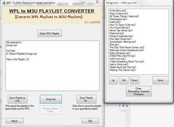 WPL To M3U Converter screenshot