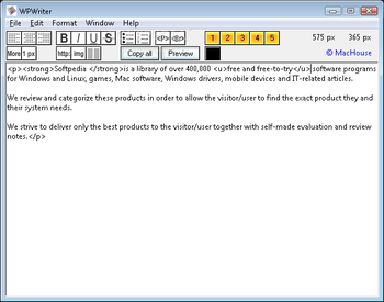 WPWriter screenshot
