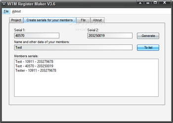 WTM Register Maker screenshot 2