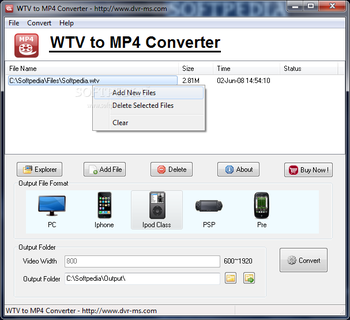 WTV to MP4 Converter screenshot